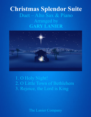 Book cover for CHRISTMAS SPLENDOR SUITE (Alto Sax and Piano with Score & Parts)