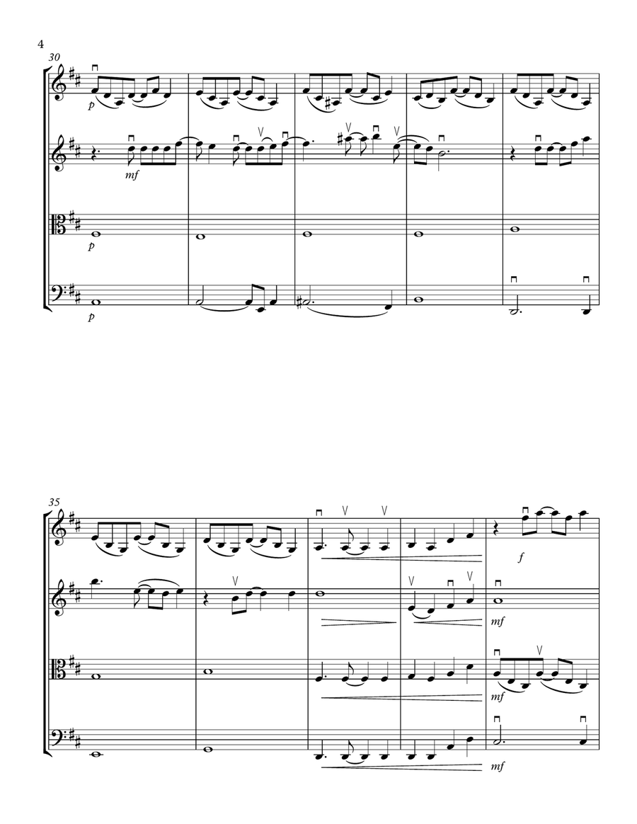 Your Song String Quartet scores gallery preview page 4