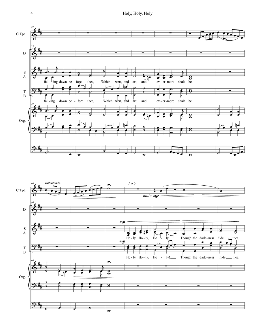 Holy, Holy, Holy Holy, Holy, Holy 4-Part scores gallery preview page 4