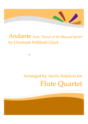 Book cover for Andante from “Dance of the Blessed Spirits” - flute quartet