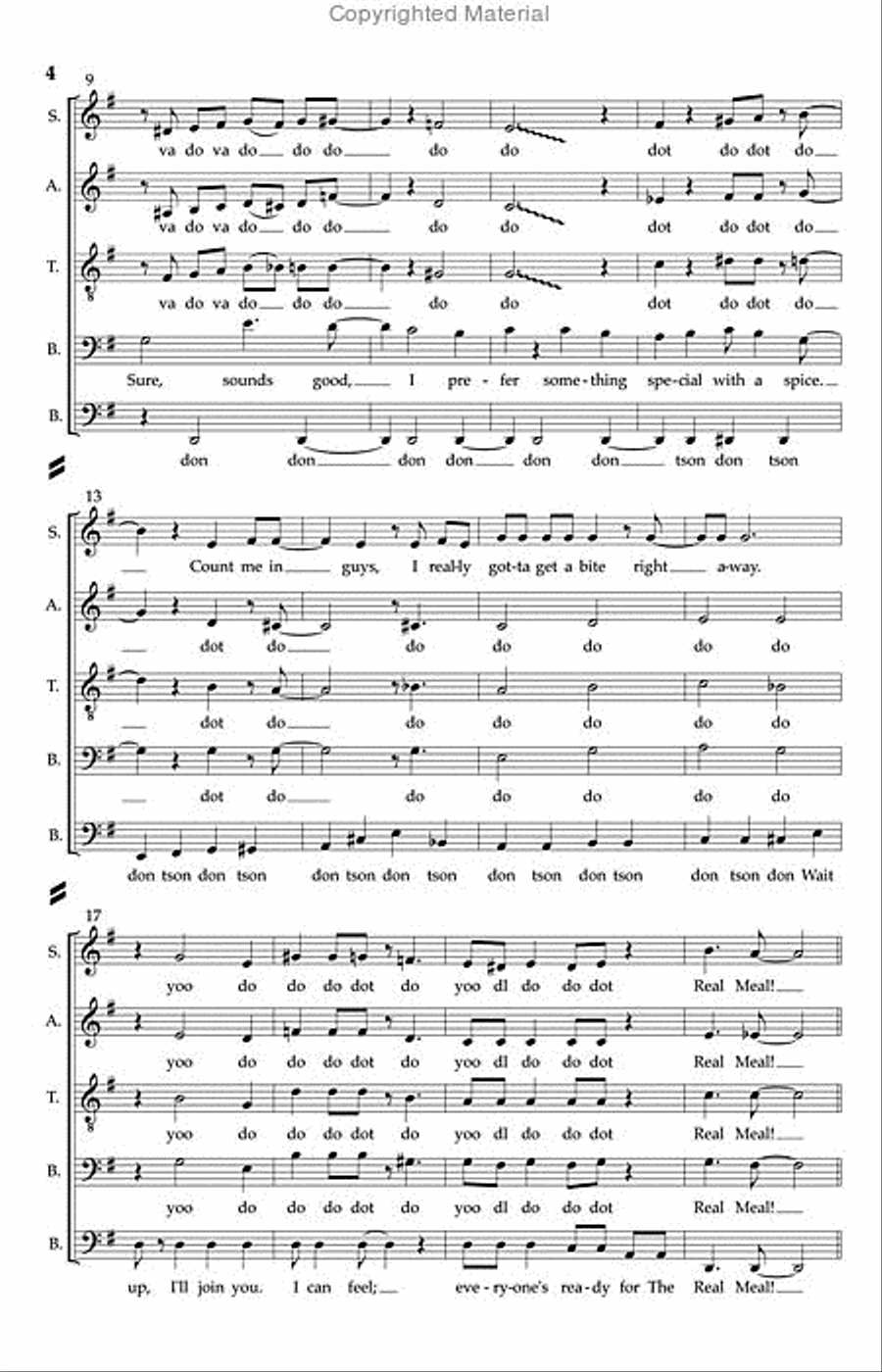 Pass Me the Jazz (Vocal Score) Choir scores gallery preview page 3