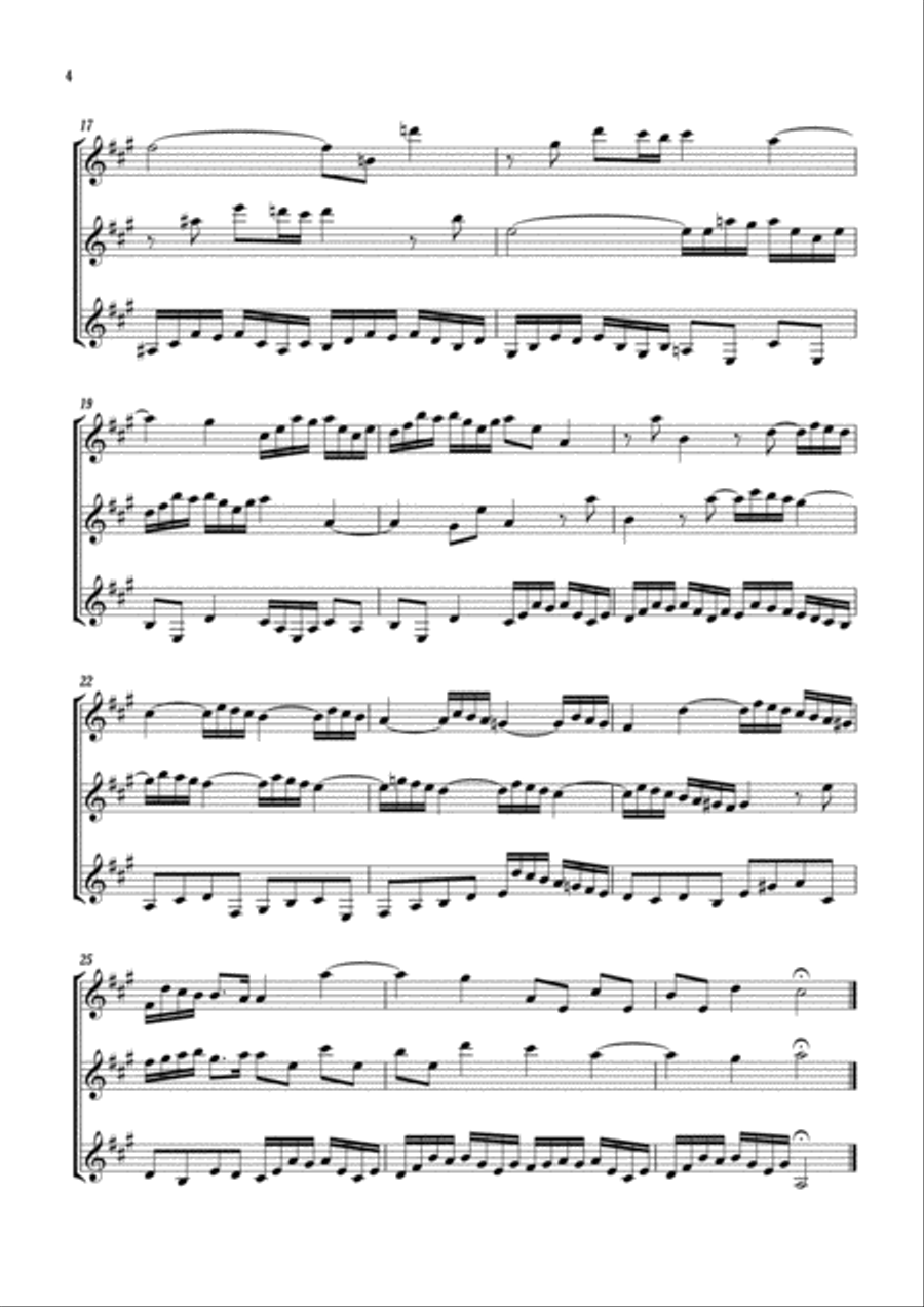 Trio BWV 1040 Trio BWV 1040 Small Ensemble scores gallery preview page 4