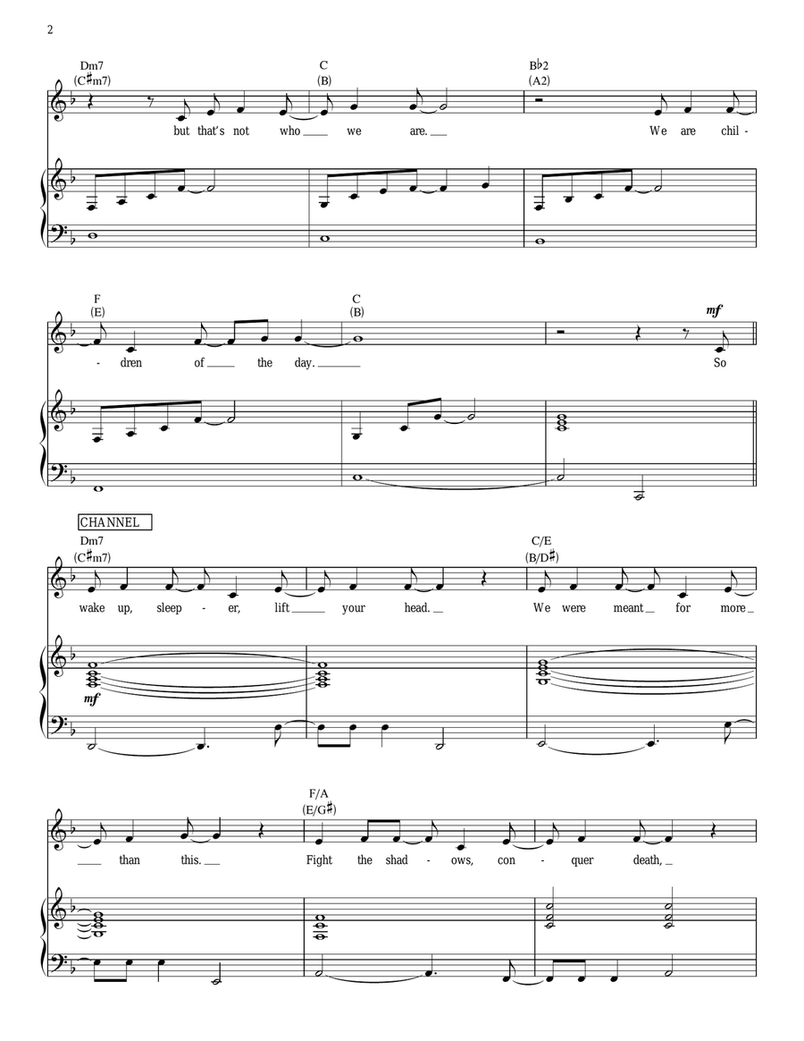 We Are Piano, Vocal, Guitar scores gallery preview page 2