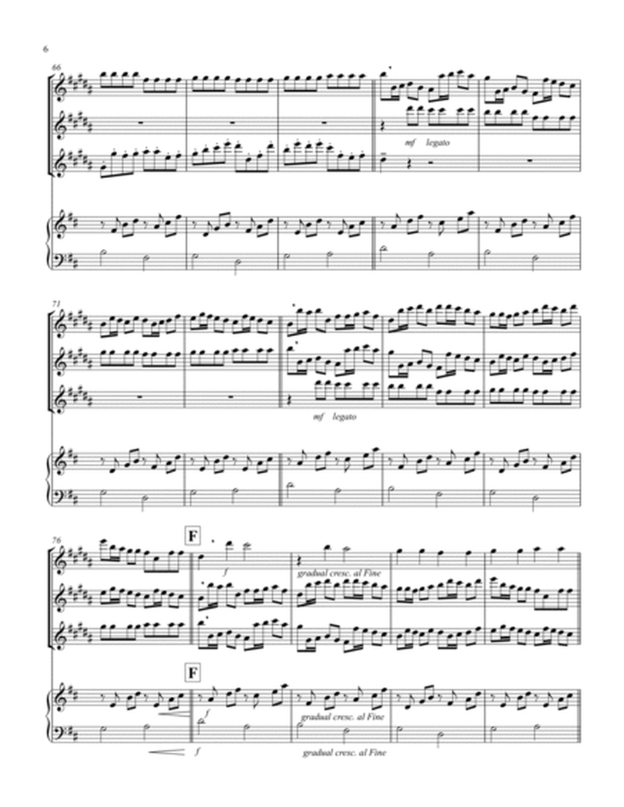 Canon in D (Pachelbel) (D) (Baritone Saxophone Trio, Keyboard)