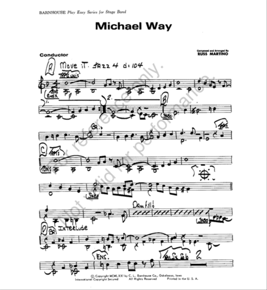 Michael Way Michael Way Jazz Ensemble scores gallery preview page 2