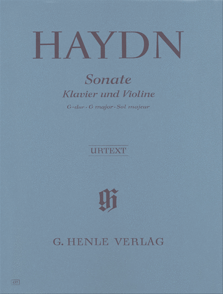 Sonata for Piano and Violin in G Major Hob. XV:32 Violin Solo scores gallery preview page 1