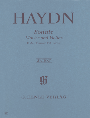 Book cover for Sonata for Piano and Violin in G Major Hob. XV:32