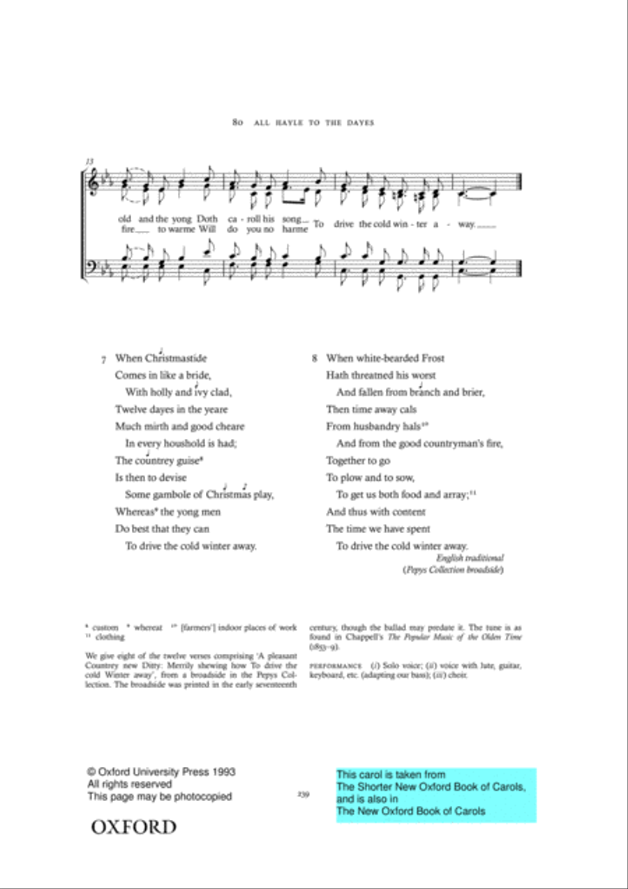 The Shorter New Oxford Book of Carols 4-Part scores gallery preview page 15