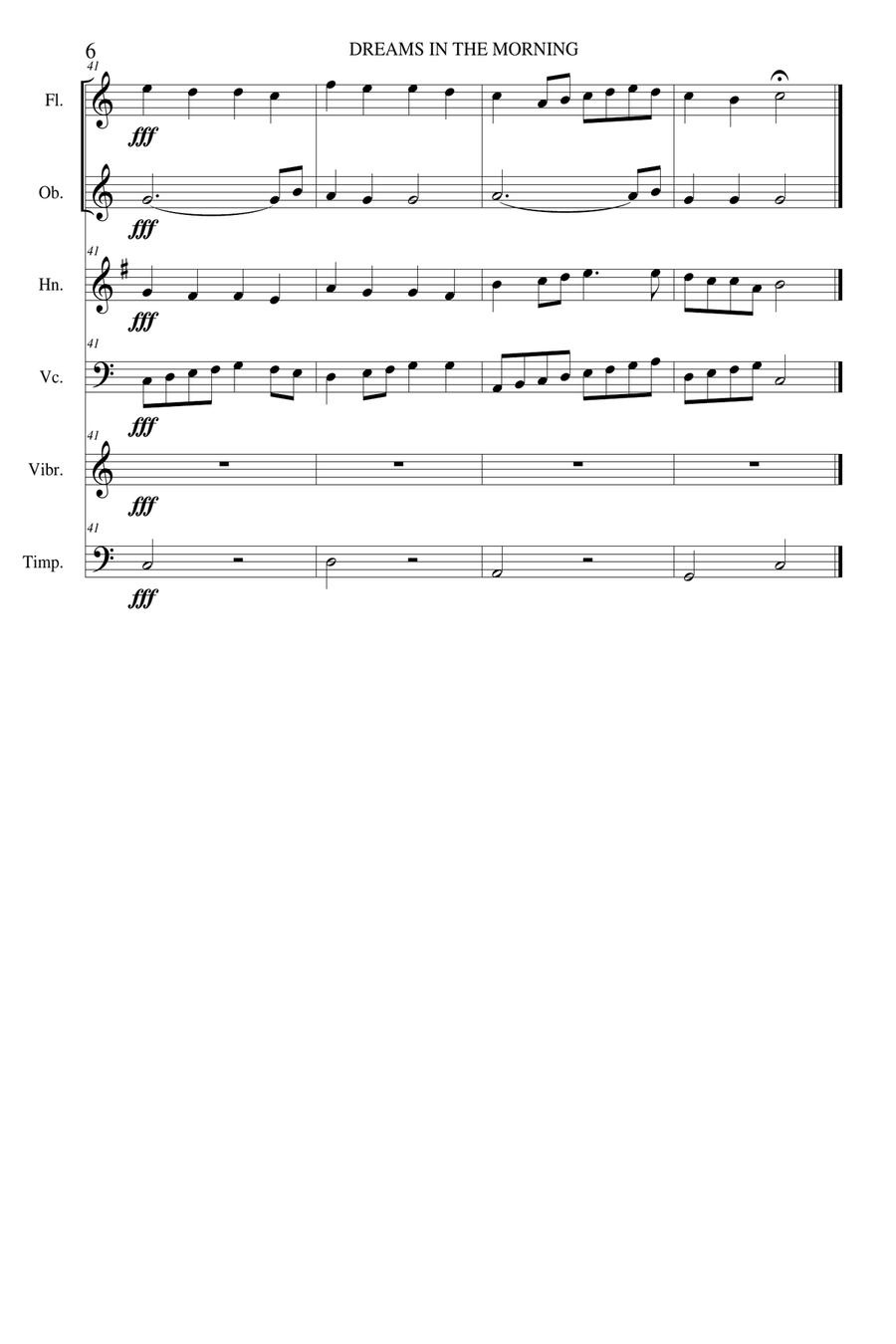 DREAMS IN THE MORNING - From 