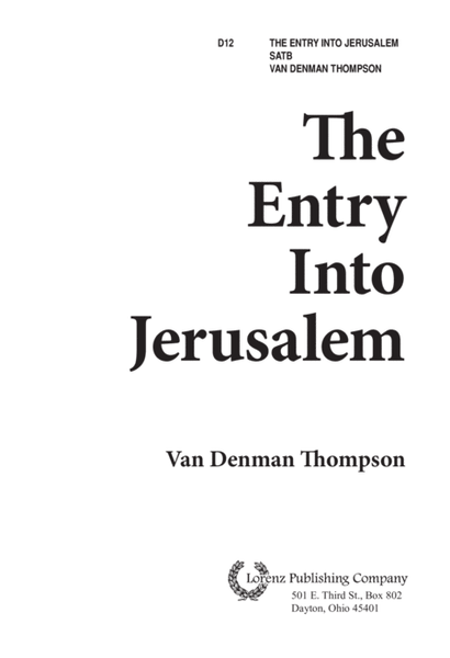 The Entry Into Jerusalem