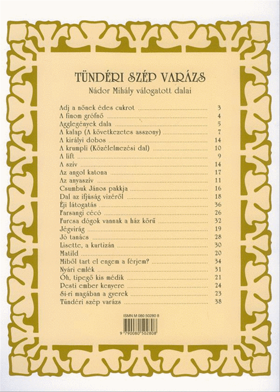 Tünderi szep varazs Nador Mihaly valogatott dala Voice Solo scores gallery preview page 2
