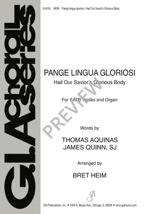 Pange lingua gloriosi / Hail Our Savior's Glorious Body