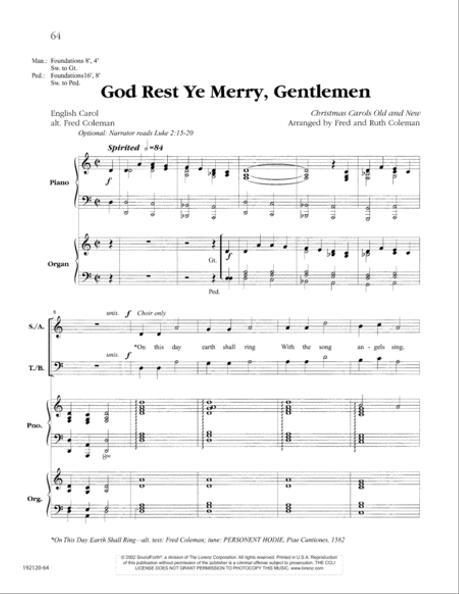 Let the People Sing at Christmas 4-Part scores gallery preview page 68