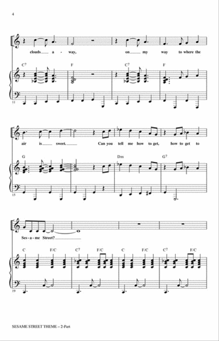 Sesame Street Theme Choir scores gallery preview page 3