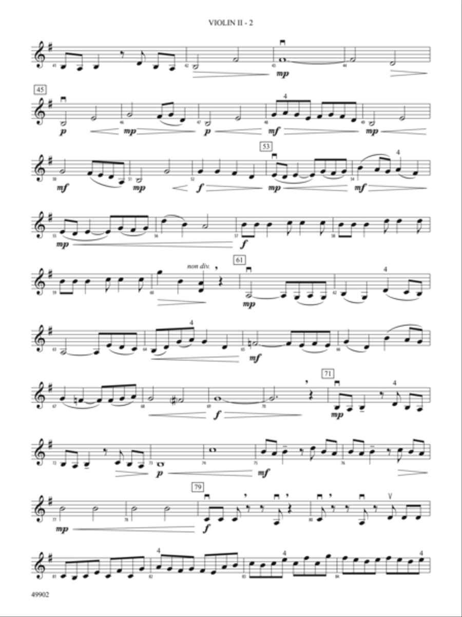 Volcano: 2nd Violin String Orchestra scores gallery preview page 2