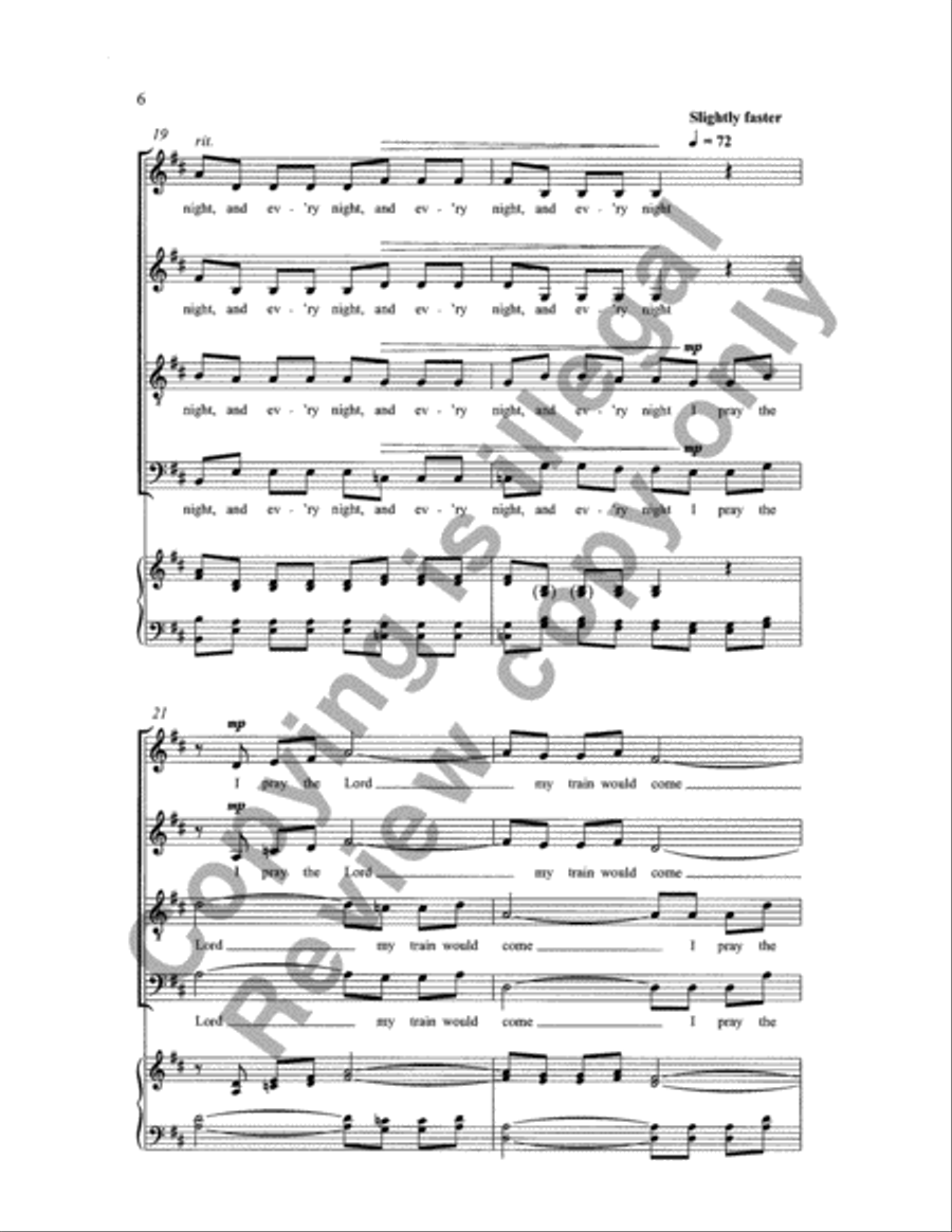 Every Night (When the Sun Goes Down) 4-Part scores gallery preview page 22