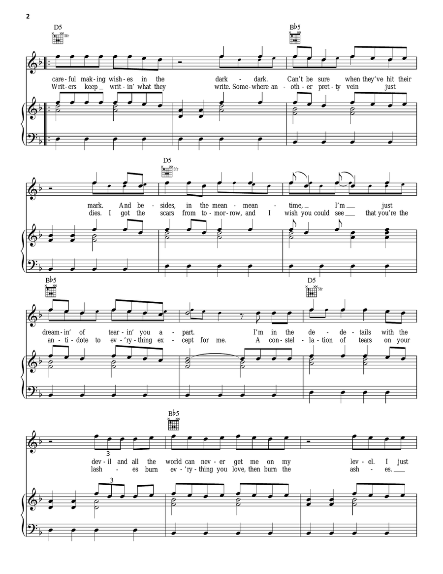 My Songs Know What You Did In The Dark (Light Em Up) Acoustic Guitar scores gallery preview page 2