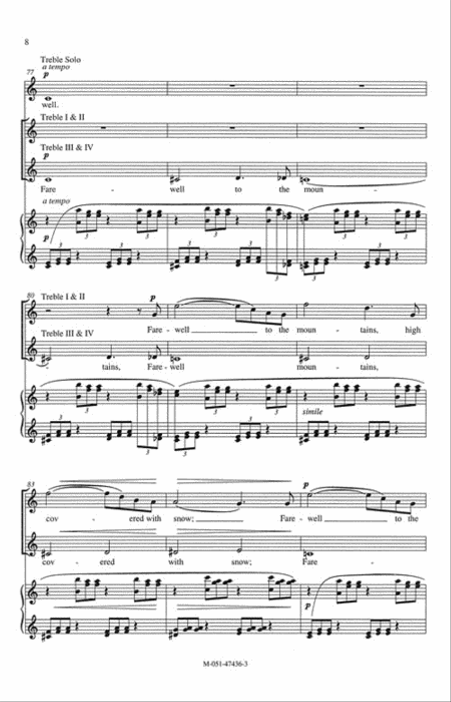 Highlands, Farewell (Aria) SSAA scores gallery preview page 2