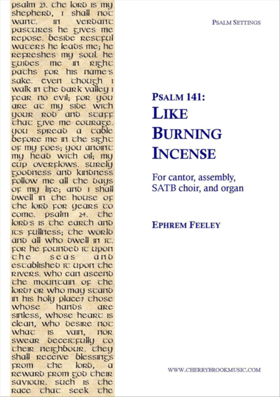 Psalm 141: Like Burning Incense 4-Part scores gallery preview page 1