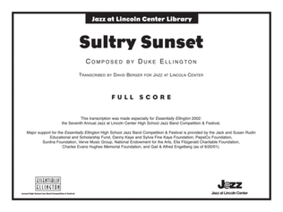 Sultry Sunset: Score