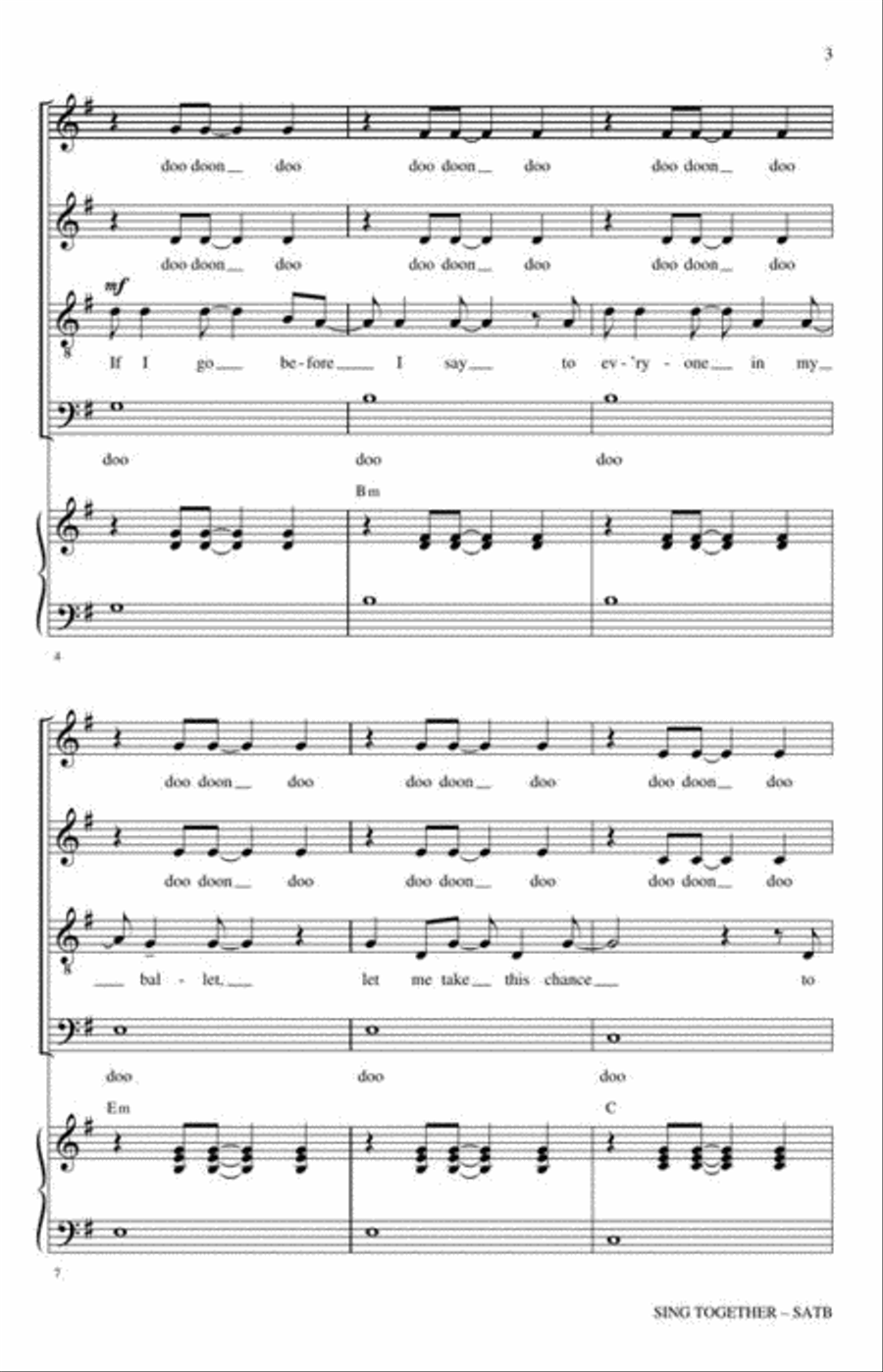 Sing Together Sing Together 4-Part scores gallery preview page 4