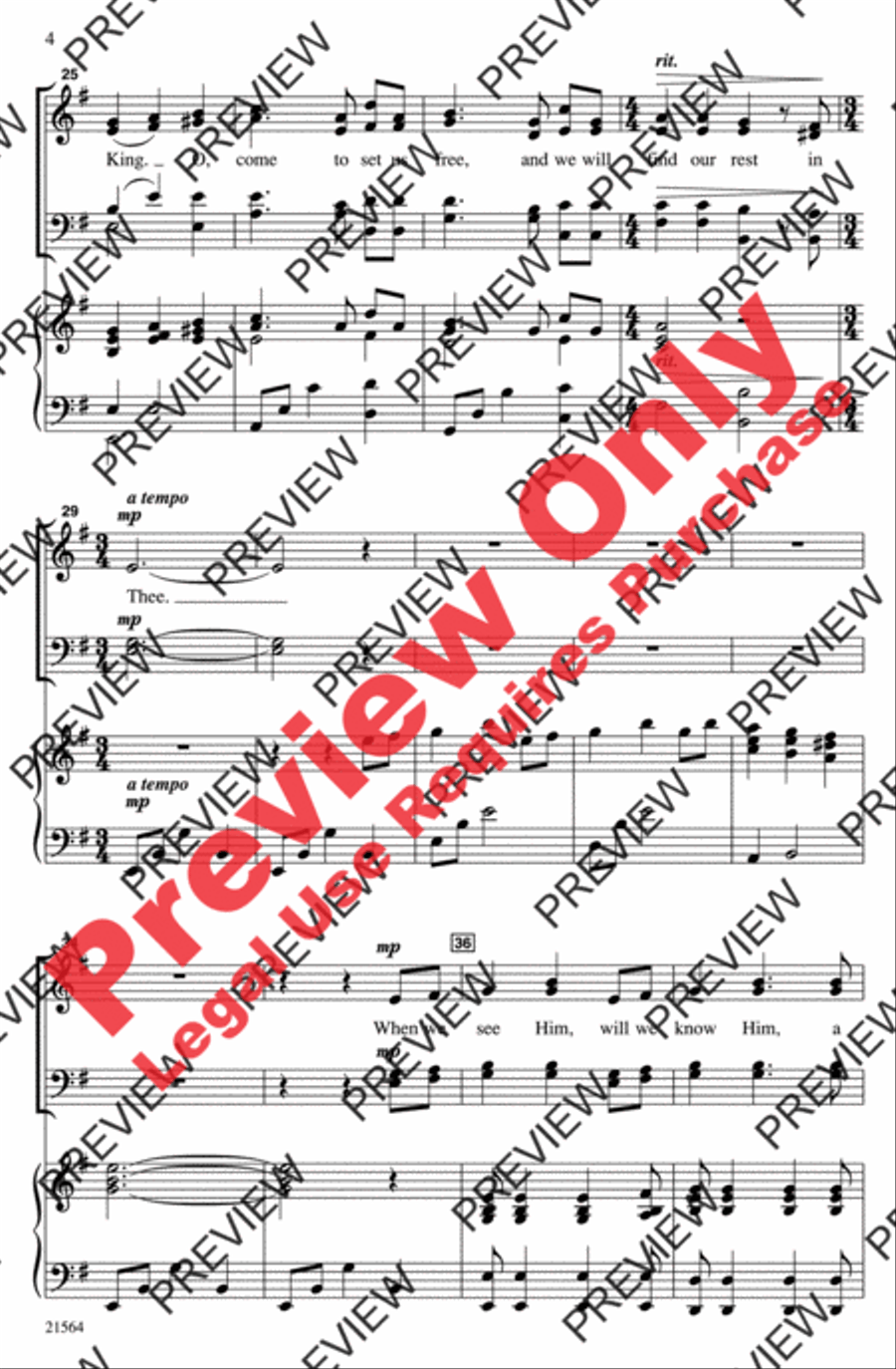 Waiting Waiting 4-Part scores gallery preview page 4