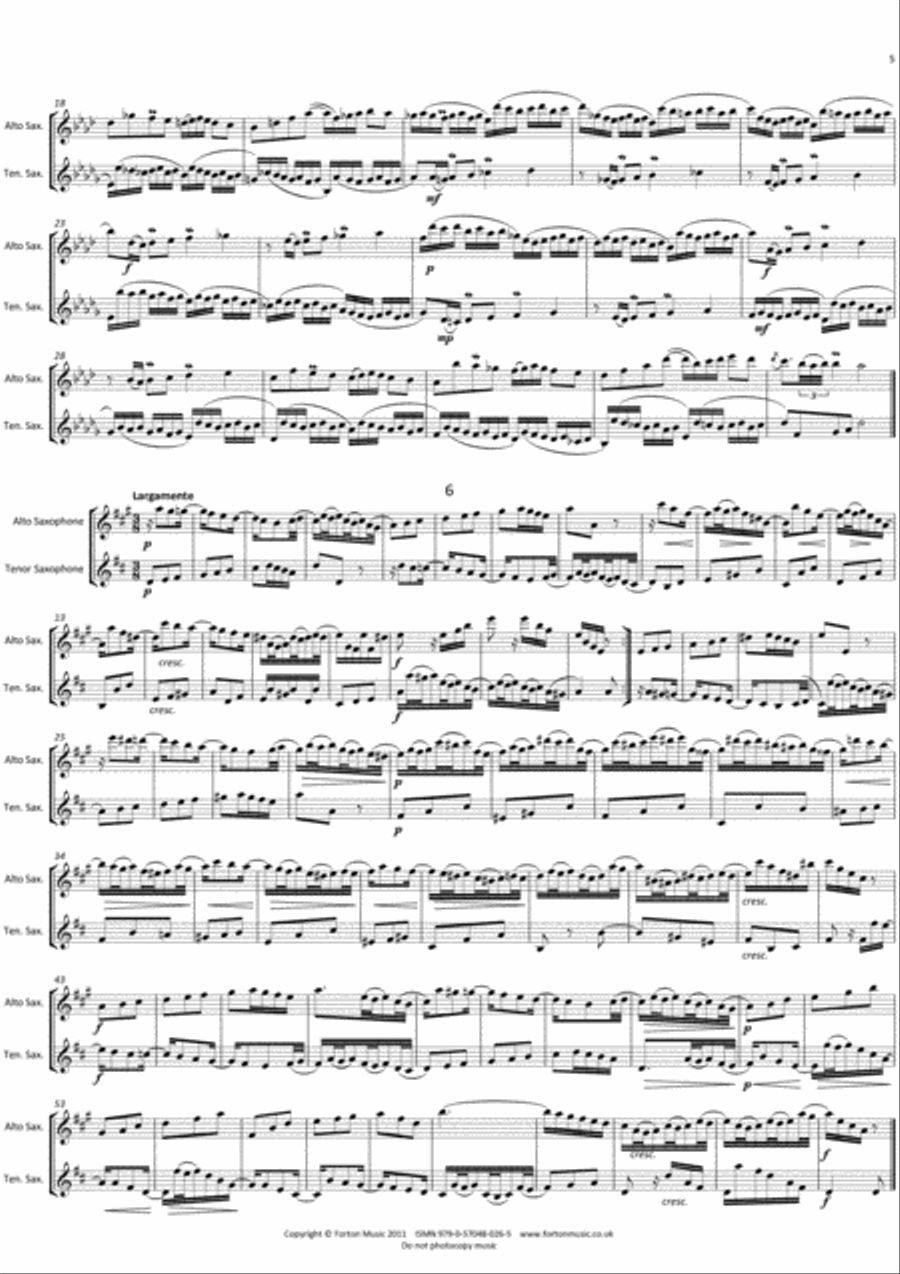 15 2-Part Inventions Woodwind Duet scores gallery preview page 5
