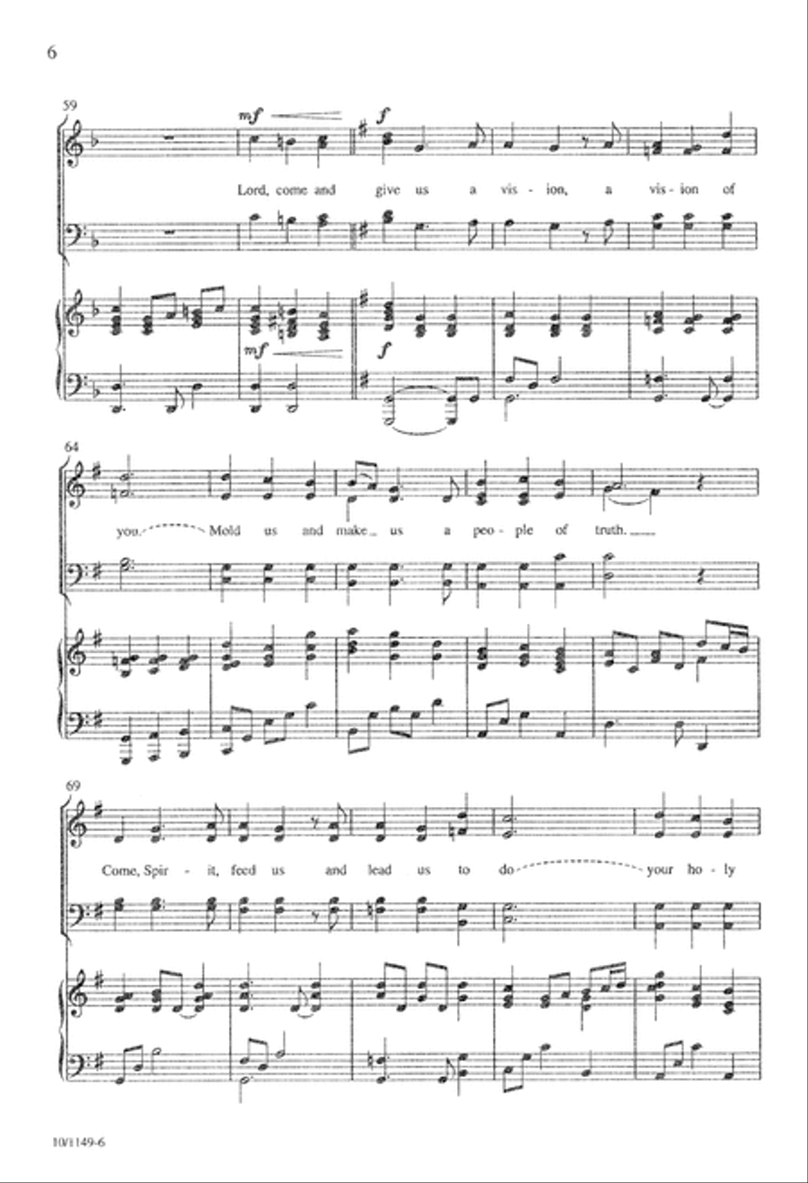 Give Us a Vision 4-Part scores gallery preview page 6