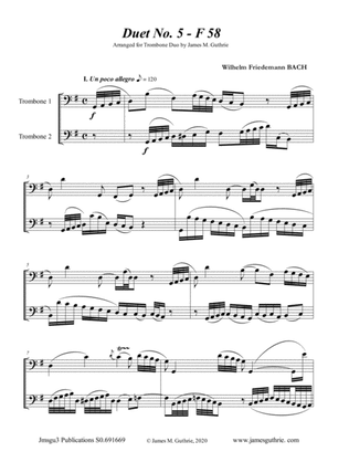 WF Bach: Duet No. 5 for Trombone Duo