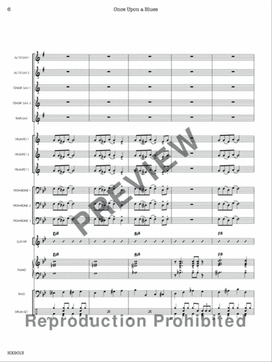 Once Upon a Blues Jazz Ensemble scores gallery preview page 7