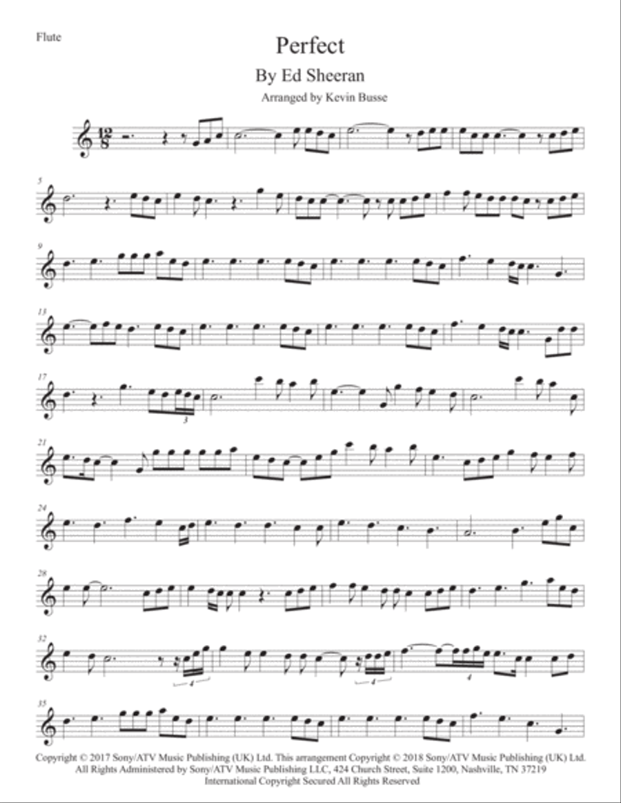 Perfect Perfect Flute Solo scores gallery preview page 1