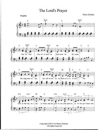 The Lord's Prayer - Piano with lyrics