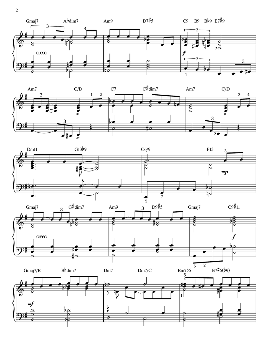 When The Sun Comes Out (arr. Brent Edstrom) Piano Solo scores gallery preview page 2