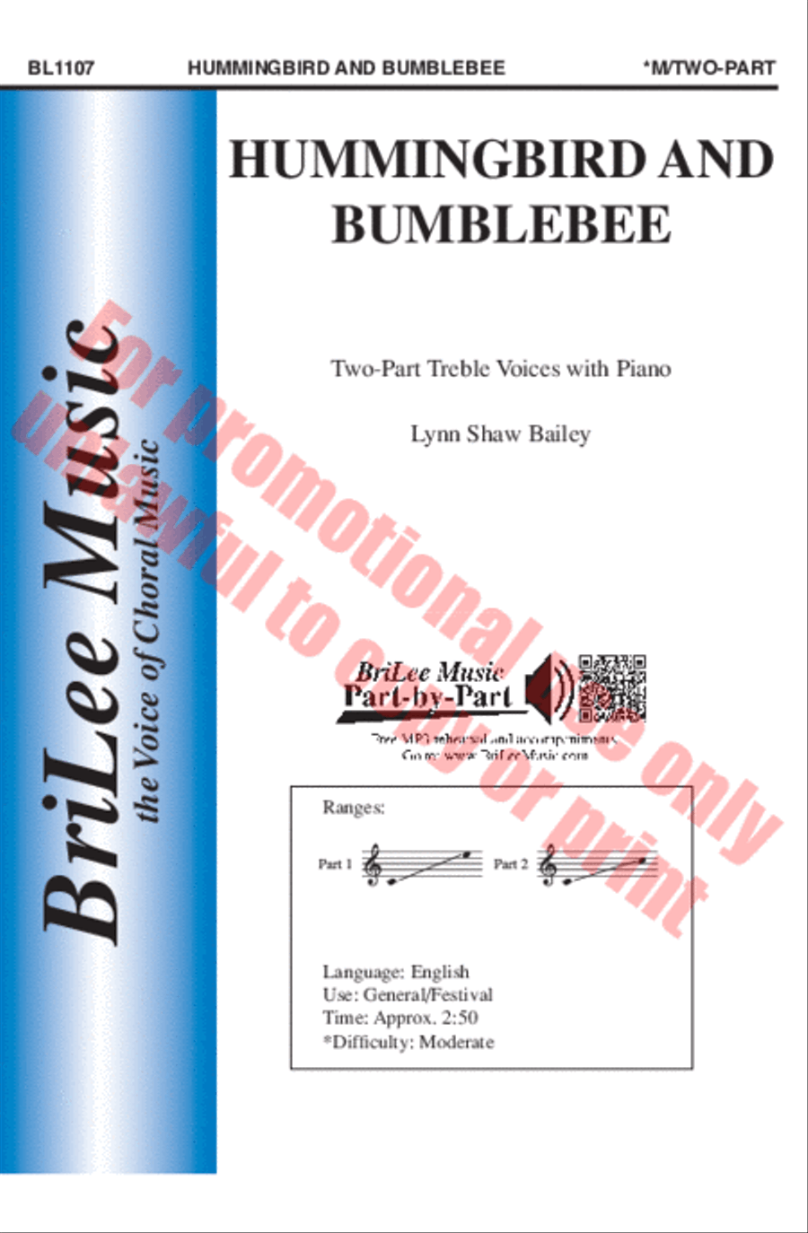 Hummingbird and Bumblebee Choir scores gallery preview page 2
