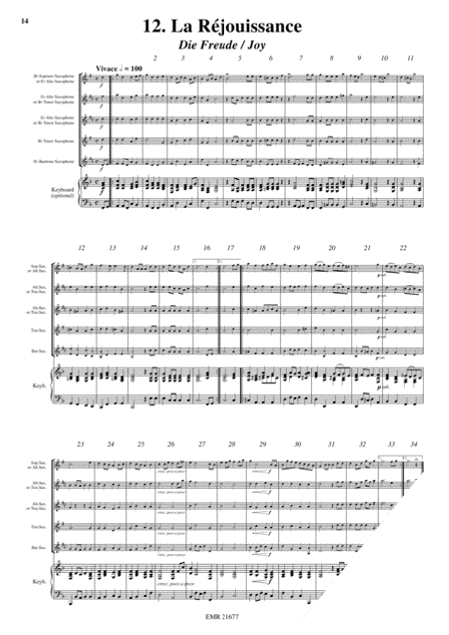 12 Heroic Marches 12 Heroic Marches Saxophone Quintet scores gallery preview page 14