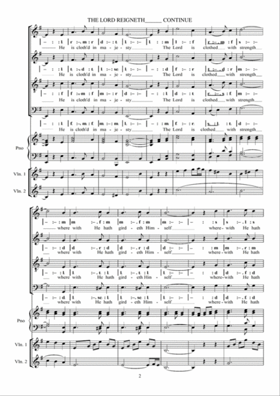 The Lord Reigneth 4-Part scores gallery preview page 3