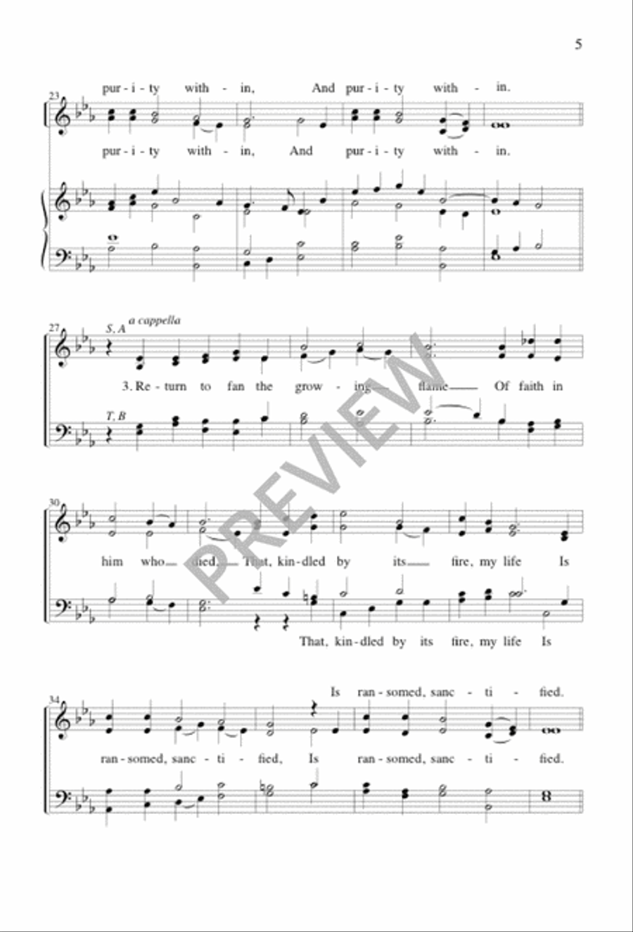 Ignite My Heart, O Holy Flame 4-Part scores gallery preview page 5