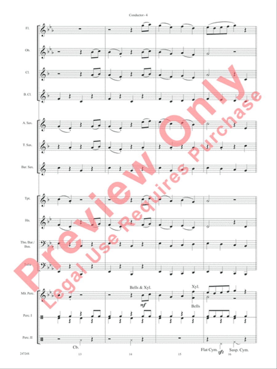 Wonka's Welcome Song (from Charlie and the Chocolate Factory) Concert Band scores gallery preview page 6
