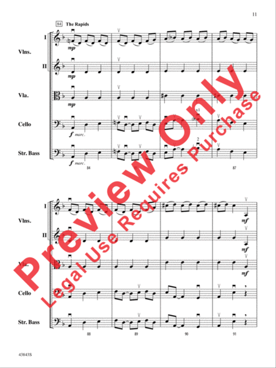 A River Rhapsody String Orchestra scores gallery preview page 12