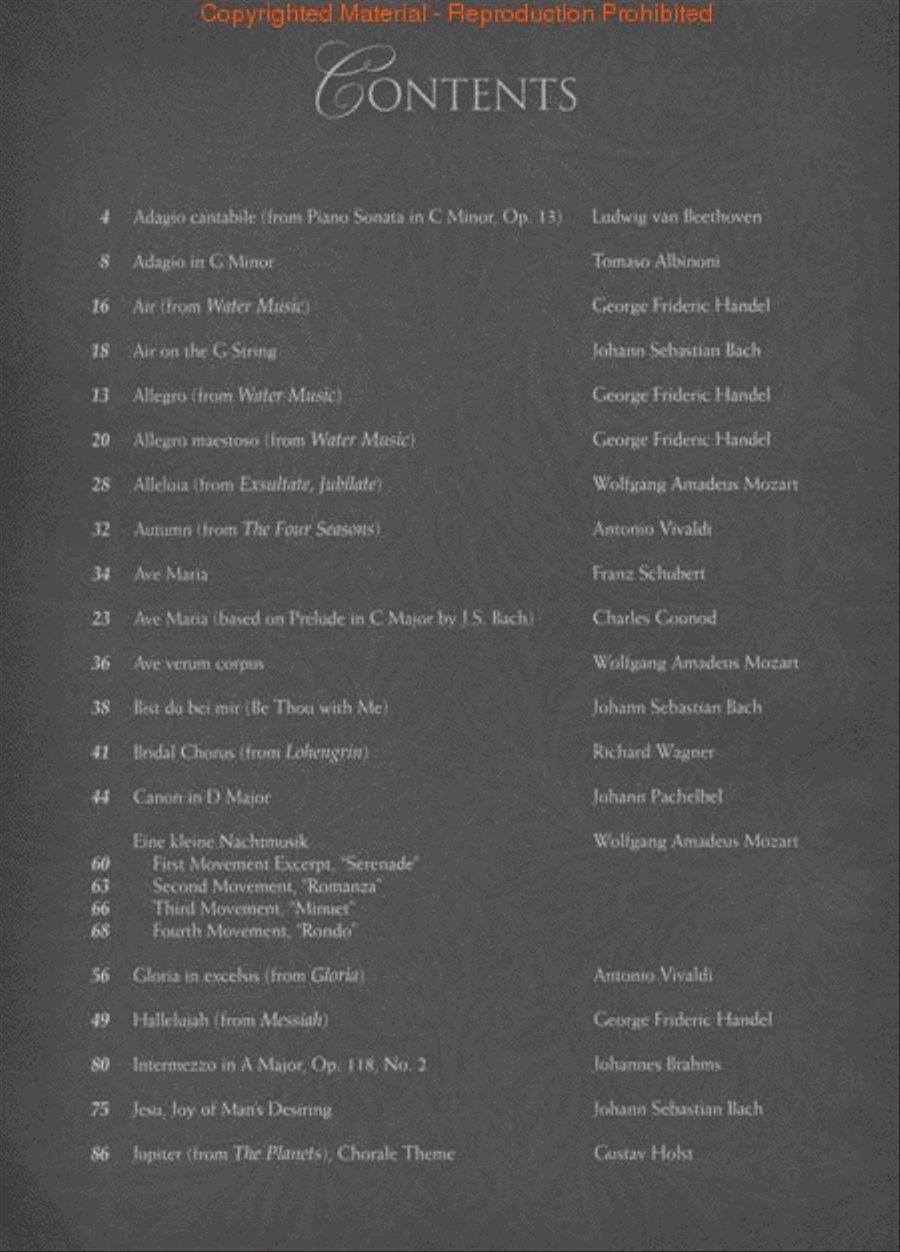The Classical Wedding Piano Solo scores gallery preview page 2
