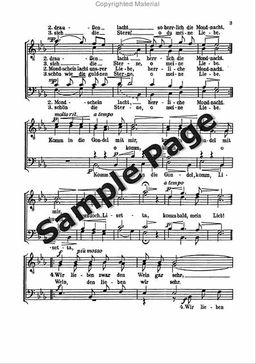 Zoll Pferde Zu Vieren Traben Ttbb.chor TTBB scores gallery preview page 4