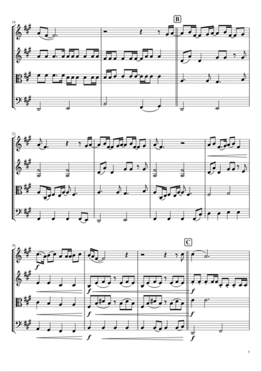 Wonderwall String Quartet scores gallery preview page 3