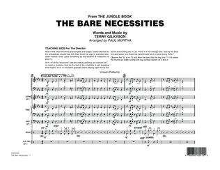 Book cover for The Bare Necessities (from The Jungle Book) - Conductor Score (Full Score)