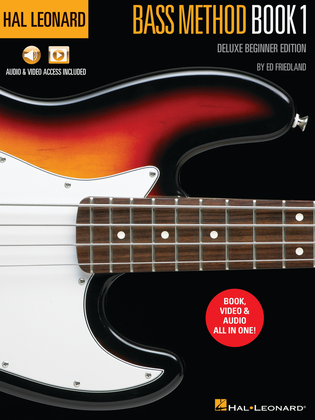 Book cover for Hal Leonard Bass Method Book 1 – Deluxe Beginner Edition