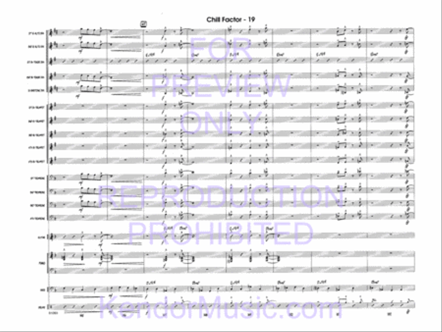 Chill Factor (Full Score) Jazz Ensemble scores gallery preview page 21