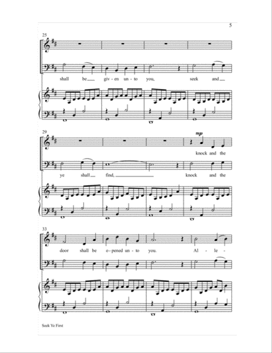 Seek Ye First 4-Part scores gallery preview page 5