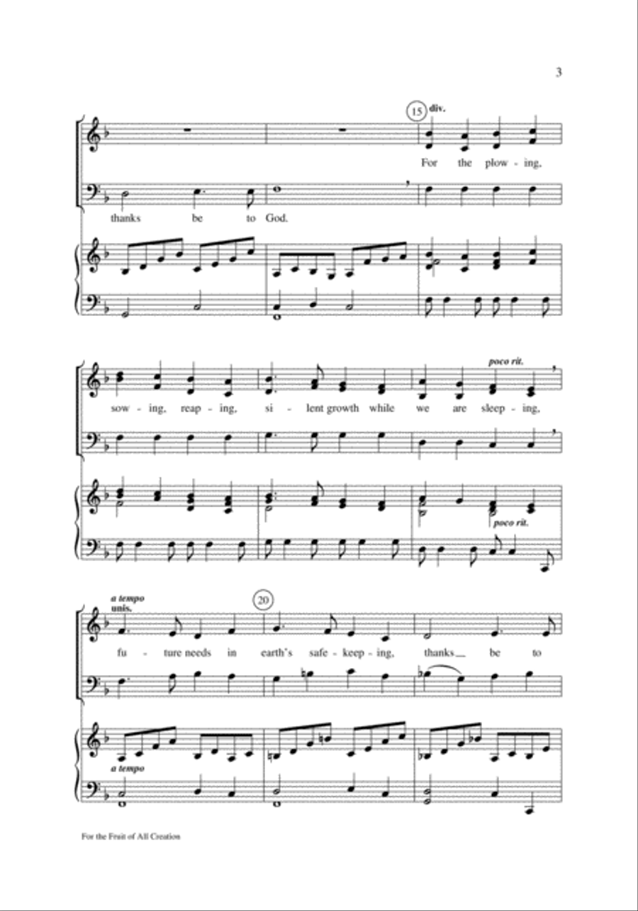 For the Fruit of All Creation 3-Part scores gallery preview page 3