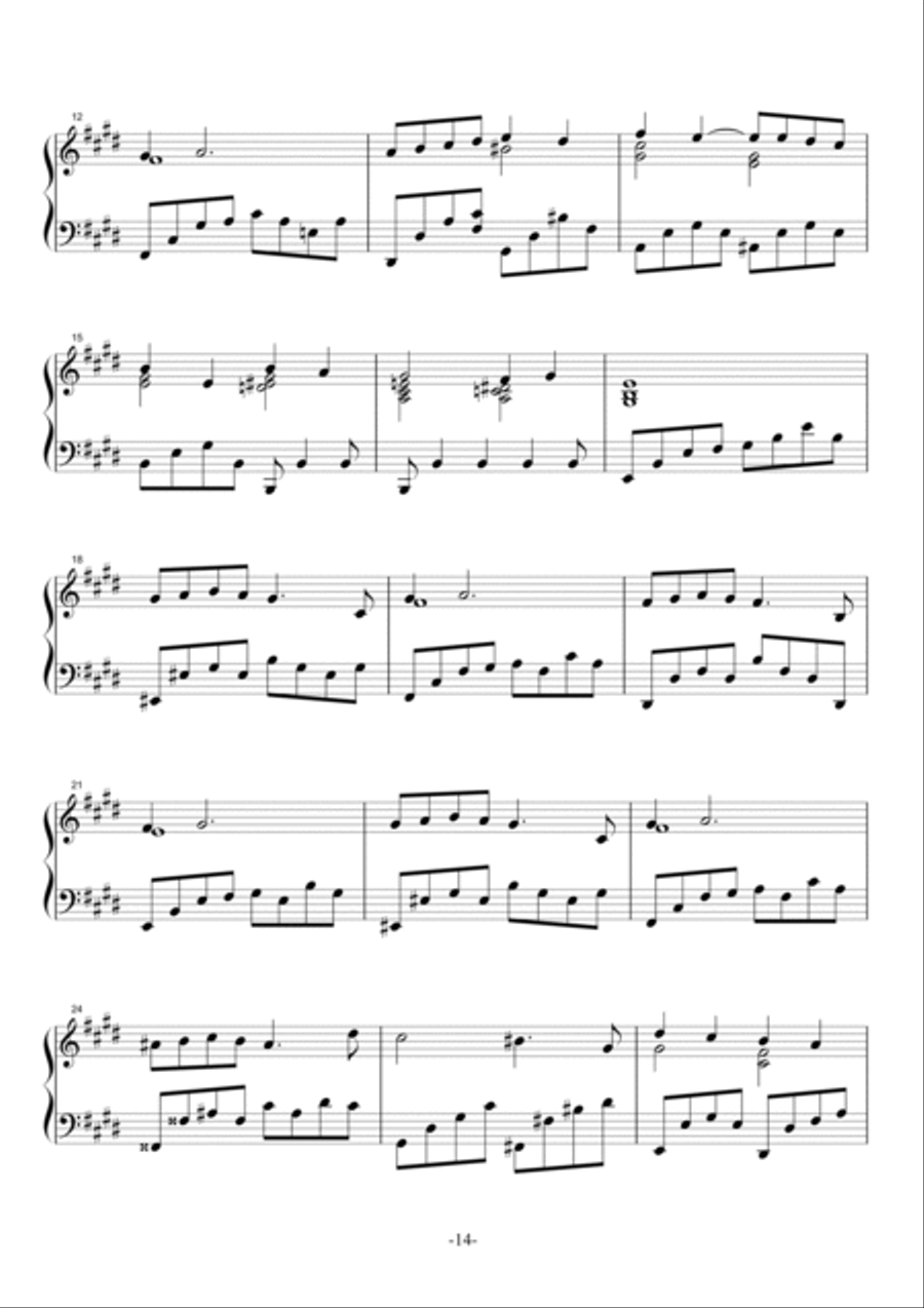 Shapes of a Dream No.526, E major, Op.110 No.6 Piano Solo scores gallery preview page 3