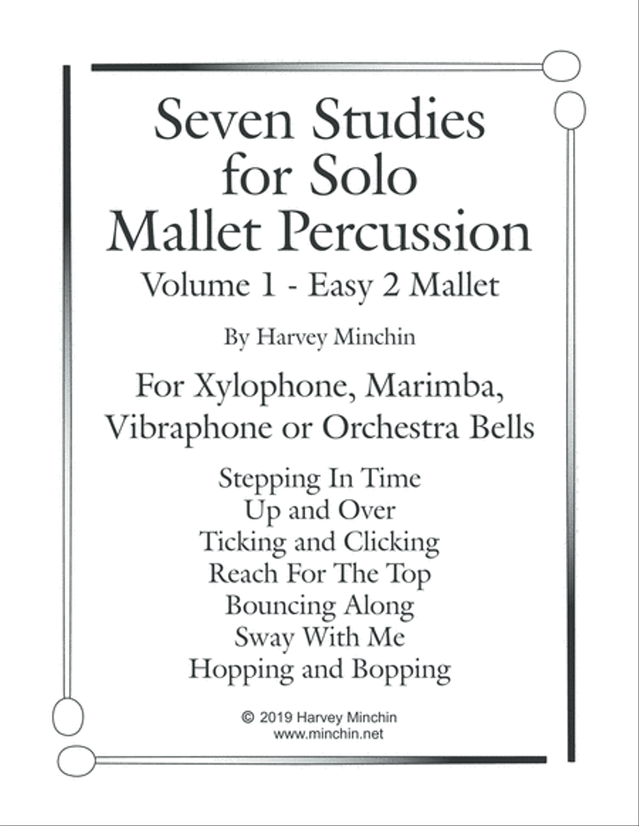 Seven Studies for Solo Mallet Percussion - Volume 1 Percussion Ensemble scores gallery preview page 1