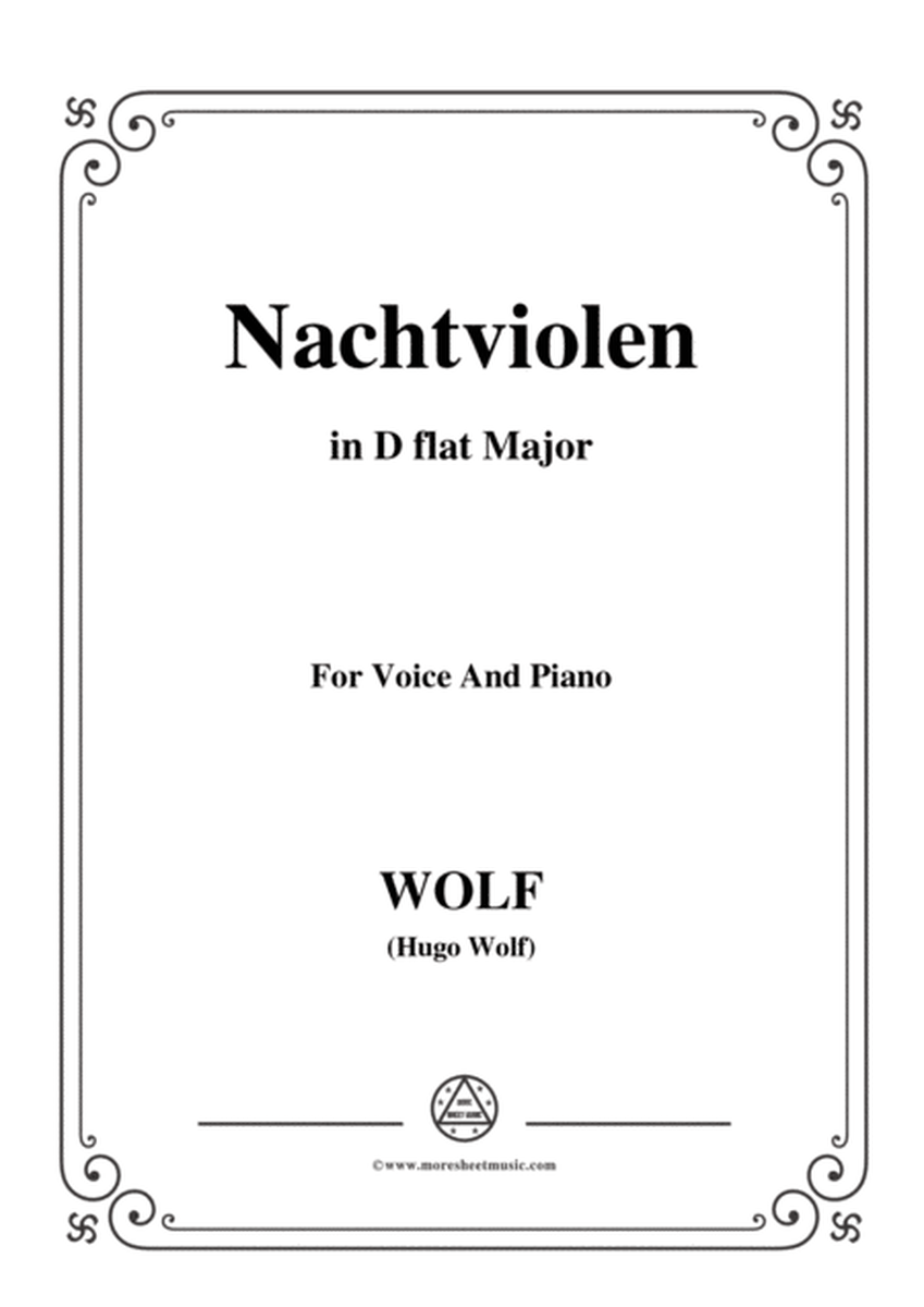 Wolf-Nachtviolen in D flat Major,for voice and piano image number null